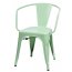 D2 Paris Arms Krzesło inspirowane Tolix 36x35 cm, zielone 41353 - zdjęcie 1
