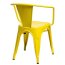 D2 Paris Arms Krzesło inspirowane Tolix 36x35 cm, żółte 41345 - zdjęcie 2