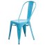 D2 Paris Krzesło inspirowane Tolix 36x35 cm, niebieskie 41317 - zdjęcie 1