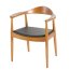D2 President Krzesło inspirowane Kennedy 63x54 cm, jasnobrązowe 18604 - zdjęcie 1