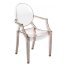 D2 Royal Krzesło inspirowane Louis Ghost 54x57 cm, bursztynowe/przezroczyste 64278 - zdjęcie 1