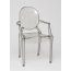 D2 Royal Krzesło inspirowane Louis Ghost 54x57 cm, szare/przezroczyste 5438 - zdjęcie 1