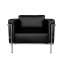 D2 Soft Grand Comfort Fotel inspirowany projektem LC3 Grand Com 104x76 cm, czarny 9750 - zdjęcie 2