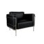 D2 Soft Grand Comfort Fotel inspirowany projektem LC3 Grand Com 104x76 cm, czarny 9750 - zdjęcie 1