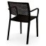 D2 Trama Krzesło z podłokietnikami 57x54 cm, czarne 23873 - zdjęcie 1