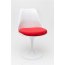 D2 Tul Krzesło inspirowane Tulip Chair 49x55 cm, czerwone/białe 3342 - zdjęcie 3