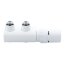 Danfoss VHX-DUO Zestaw kątowy do grzejników dekoracyjnych łazienkowych z połączeniem dolnym, biały RAL9016 013G4281 - zdjęcie 1