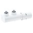 Danfoss VHX-DUO Zestaw kątowy do grzejników dekoracyjnych łazienkowych z połączeniem dolnym, biały RAL9016 013G4281 - zdjęcie 2