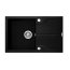 Deante Andante Flush Zlewozmywak granitowy jednokomorowy 78x48,8 cm czarny mat ZQNN11F - zdjęcie 1