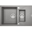 Deante Andante Zlewozmywak granitowy półtorakomorowy 78x49 cm szary metalik ZQNS513 - zdjęcie 1