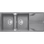 Deante Andante Zlewozmywak granitowy dwukomorowy 116x50 cm szary metalik ZQNS213 - zdjęcie 1