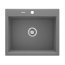 Deante Andante Zlewozmywak granitowy jednokomorowy 60x52 cm szary metalik ZQNS103 - zdjęcie 1