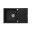 Deante Andante Zlewozmywak granitowy jednokomorowy 78x49 cm czarny mat ZQNN113 - zdjęcie 1