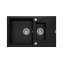 Deante Andante Zlewozmywak granitowy półtorakomorowy 78x49 cm czarny mat ZQNN513 - zdjęcie 1
