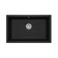 Deante Corda Zlewozmywak granitowy jednokomorowy 80x50 cm czarny mat ZQAN10D - zdjęcie 1