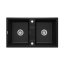 Deante Eridan Zlewozmywak granitowy dwukomorowy 86x50 cm czarny mat ZQEN203 - zdjęcie 1