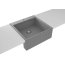 Deante Eridan Zlewozmywak granitowy jednokomorowy 61x60 cm szary metalik ZQE_S10K - zdjęcie 2