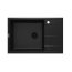 Deante Eridan Zlewozmywak granitowy jednokomorowy 86x50 cm czarny mat ZQEN113 - zdjęcie 1
