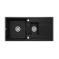 Deante Eridan Zlewozmywak granitowy półtorakomorowy 100x50 cm czarny mat ZQEN513 - zdjęcie 1