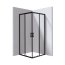 Deante Funkia Evo Kabina kwadratowa 90x90x195 cm drzwi przesuwne profile czarny mat/szkło transparentne KYC_N099P - zdjęcie 1