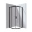 Deante Funkia Evo Kabina półokrągła 90x90x195 cm drzwi przesuwne profile czarny mat/szkło transparentne KYP_N099P - zdjęcie 1