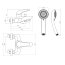 Deante Jaguar Line Bateria wannowa z kompletem natryskowym chrom BDX011M - zdjęcie 2
