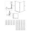 Deante Kerria Plus Kabina kwadratowa 80x80x200 cm drzwi wahadłowe profile czarny mat szkło przejrzyste KKNNW08S08 - zdjęcie 3