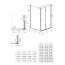 Deante Kerria Plus Kabina kwadratowa 80x80x200 cm drzwi składane profile czarny mat szkło przejrzyste KKNNX08X08 - zdjęcie 7