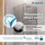 Deante Kerria Plus Panel ruchomy do kabiny prysznicowej 200x40 cm profile nero szkło transparentne KTSXN72P - zdjęcie 4