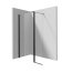 Deante Kerria Plus Panel ruchomy do kabiny prysznicowej 200x40 cm profile nero szkło transparentne KTSXN72P - zdjęcie 1