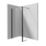 Deante Kerria Plus Panel ruchomy do kabiny prysznicowej 200x40 cm profile nero szkło transparentne KTSXN72P - zdjęcie 2