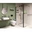 Deante Kerria Plus Panel ruchomy do kabiny prysznicowej 200x40 cm profile nero szkło transparentne KTSXN72P - zdjęcie 5