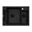 Deante Magnetic Zlewozmywak granitowy półtorakomorowy 69x50 cm czarny mat ZRMN503 - zdjęcie 1