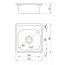 Deante Mercato Zlewozmywak stalowy 1-komorowy 44x41 cm bez ociekacza, dekor ZHM3100 - zdjęcie 2