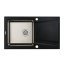 Deante Prime Zlewozmywak granitowo-stalowy jednokomorowy 86x50 cm grafitowy metalik ZSRG113 - zdjęcie 1