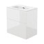 Deante Prizma Zestaw szafka umywalkowa 60x38,5x60 cm biały połysk + umywalka meblowa biała ST6U6U6U6M - zdjęcie 1