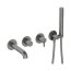 Deante Silia Bateria wannowa 4 otworowa podtynkowa titanium BQS_D18P - zdjęcie 1