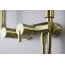 Deante Silia Zestaw prysznicowy natynkowy z deszczownicą złoto szczotkowane NQSR4XM - zdjęcie 7