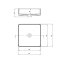 Deante Square Umywalka nablatowa 40,5x40,5 cm z otworem na baterię biała CGS_6U4S - zdjęcie 3
