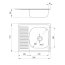 Deante Techno Zlewozmywak stalowy jednokomorowy 58x51 cm satyna ZMU0113 - zdjęcie 2