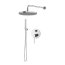 Demm Spike Zestaw prysznicowy podtynkowy z deszczownicą 25 cm chrom 68ZES25 - zdjęcie 1