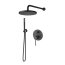 Demm Spike Zestaw prysznicowy podtynkowy z deszczownicą 25 cm czarny mat 68ZES25/CZ - zdjęcie 1