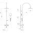 Dornbracht for Villeroy & Boch Tara Dwuuchwytowy zestaw prysznicowy natynkowy chrom 26621892-00 - zdjęcie 2