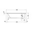 Duravit Aurena Wanna z hydromasażem 180x80 cm Combi-System P odpływ przy krawędzi biały satynowy mat 760549BA0CP1000 - zdjęcie 3
