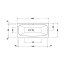 Duravit Aurena Wanna z hydromasażem 180x80 cm Combi-System P odpływ na środku biały satynowy mat 760550BA0CP1000 - zdjęcie 2