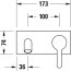 Duravit C.1 Bateria umywalkowa podtynkowa 22,5 cm czarny mat C11070004046 - zdjęcie 5