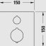 Duravit C.1 Bateria wannowo-prysznicowa termostatyczna podtynkowa czarny mat C15200014046 - zdjęcie 3