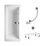 Riho Lusso Zestaw Wanna prostokątna 190x80 cm z syfonem AMC55 i nóżkami biała BA59+560100200+01U/B015001005+208865+207093 - zdjęcie 1