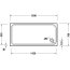 Duravit D-Code Brodzik prostokątny 150x70 cm biały Alpin z powłoką Antislip 720261000000001 - zdjęcie 2