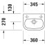 Duravit D-Code Umywalka wisząca 36x27 cm z otworem na baterię po prawej stronie biały Alpin 07053600082 - zdjęcie 3